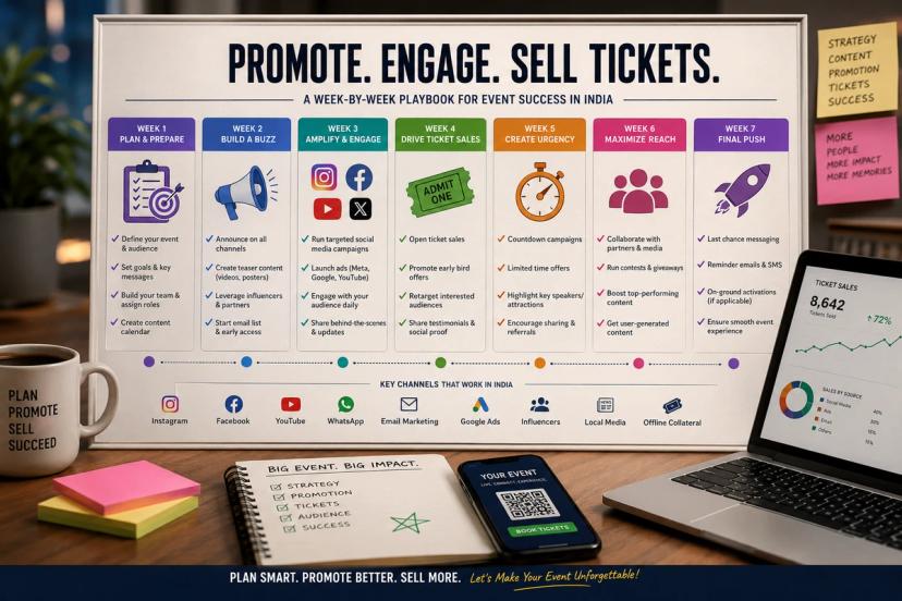 How to Promote an Event in India and Actually Sell Tickets — A Week-by-Week Playbook